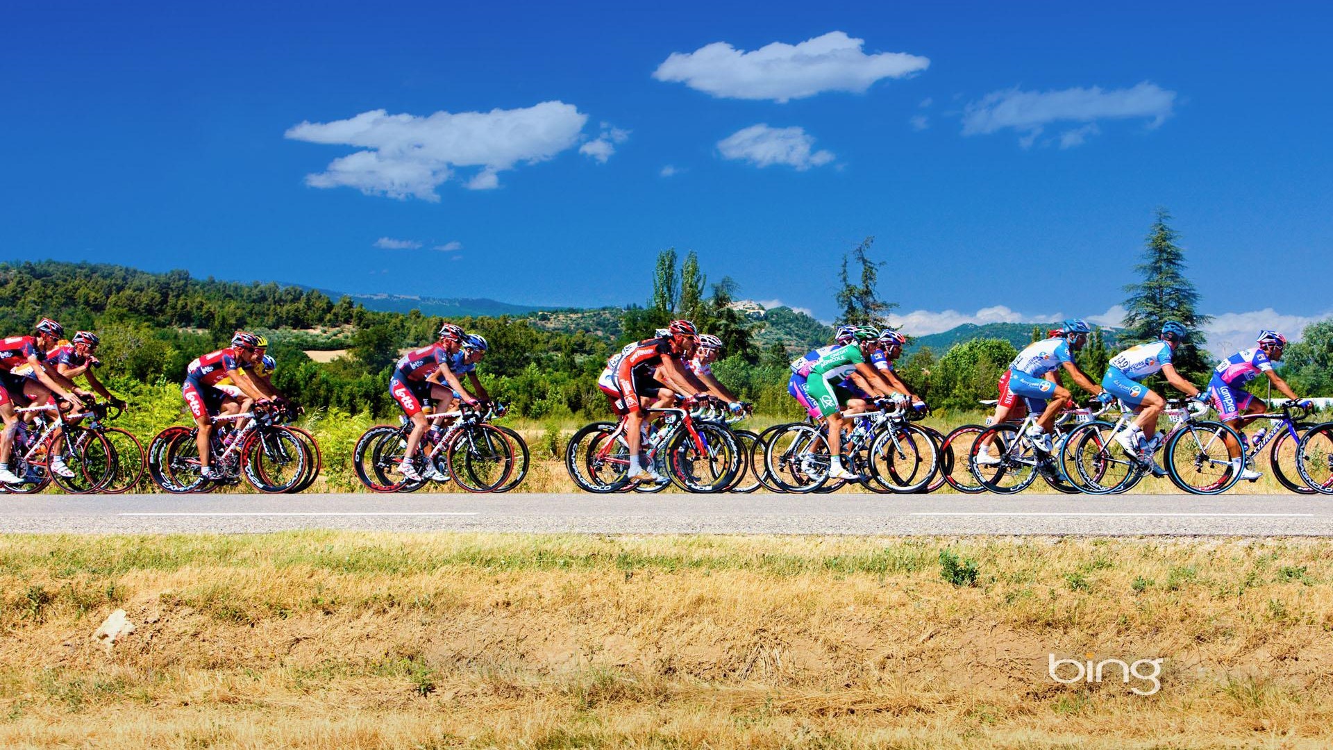 Bing Themes Cycling Race Blue Sky Widescreen Hd Wallpaper Pictures