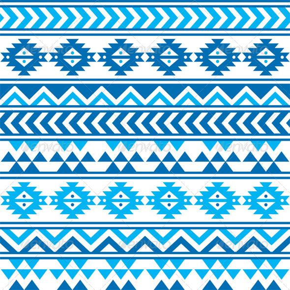 Aztec Tribal Seamless Blue And Navy Pattern Patterns Decorative