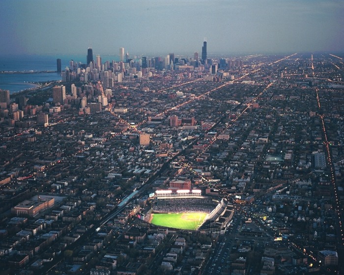 Home Sports Stadiums Chicago Cubs Wrigley Field Aerials