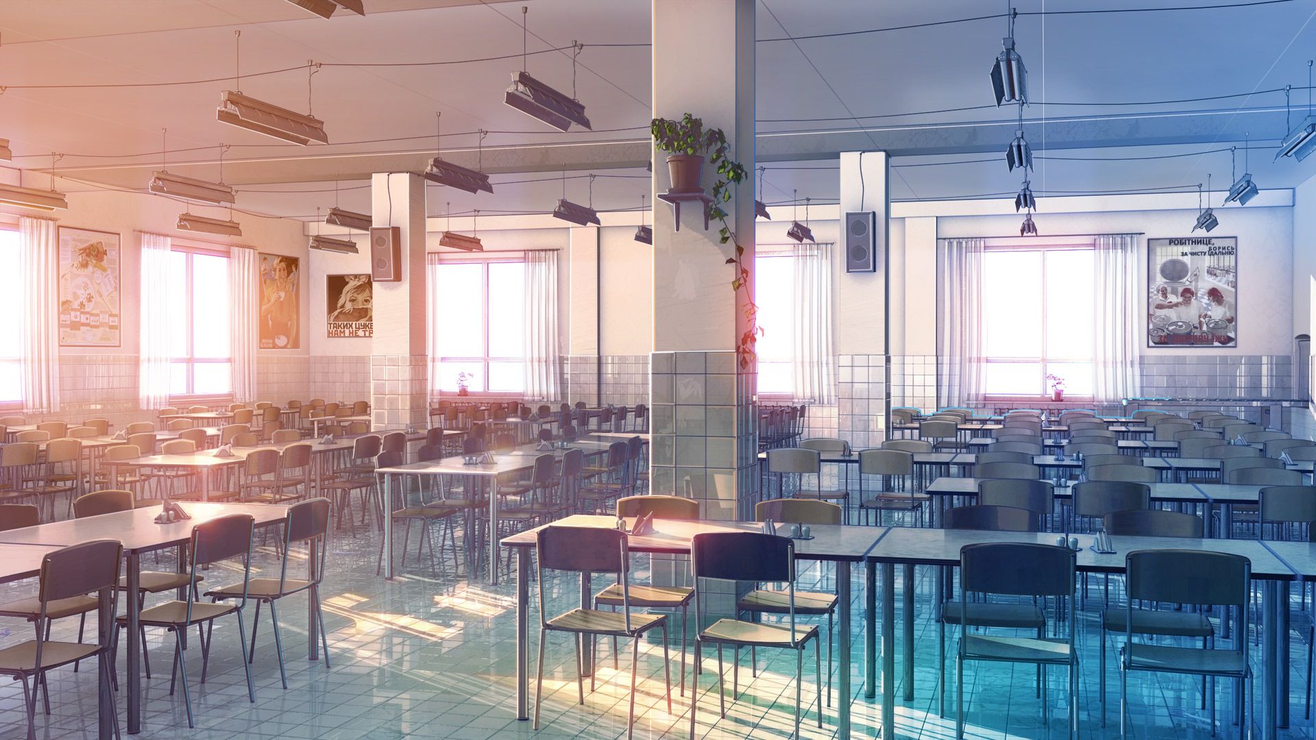 School Anime Scenery Wallpaper