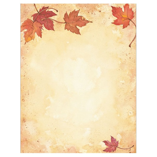Fall Leaves Border Thanksgiving Amp Autumn Stationery Puter