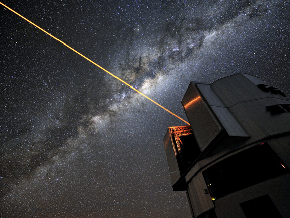Eso S Very Large Telescope With Laser Beam Space Wallpaper
