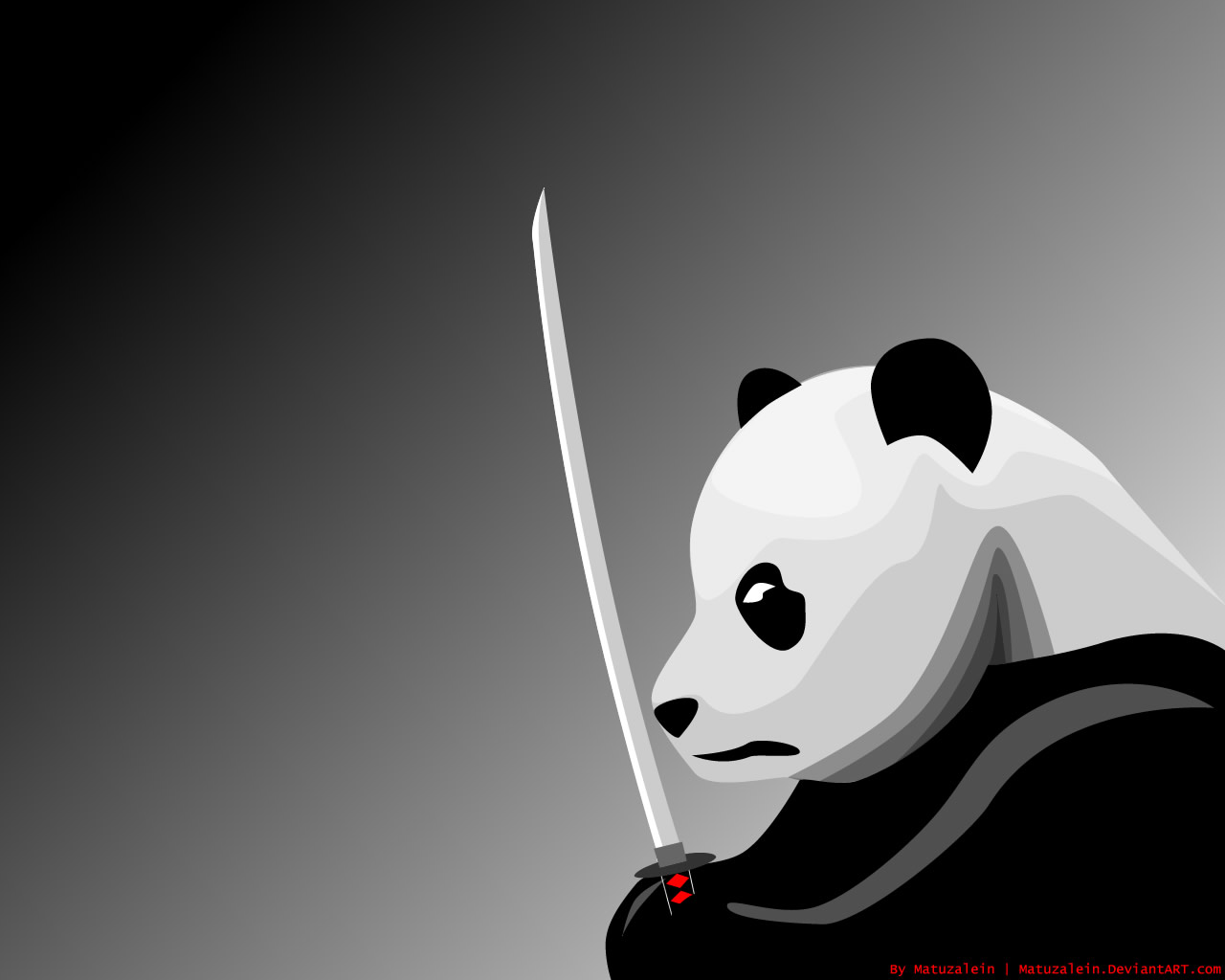 Samurai Panda by Matuzalein 1280x1024
