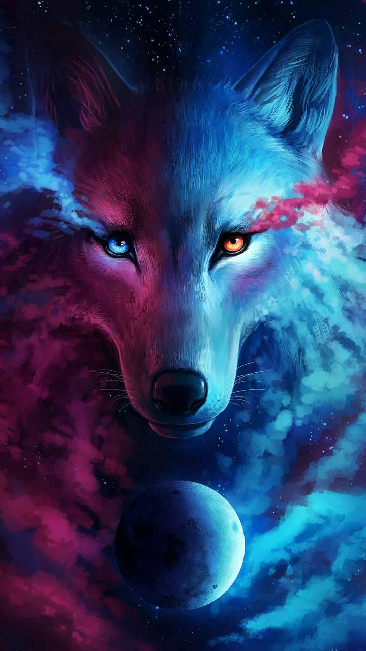 Galaxy Wolf Wallpaper Top Background