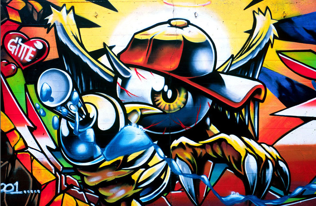 Best Graffiti World Cool Graffiti Cartoon Wallpaper for Desktop 1028x670