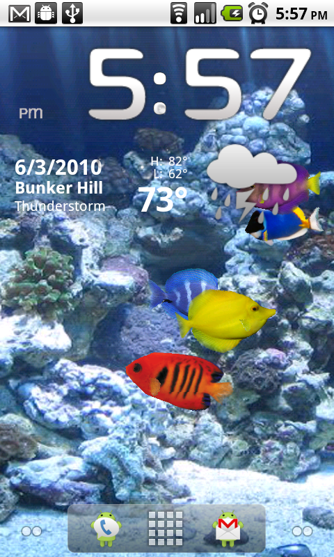Android Live Wallpaper Aquarium