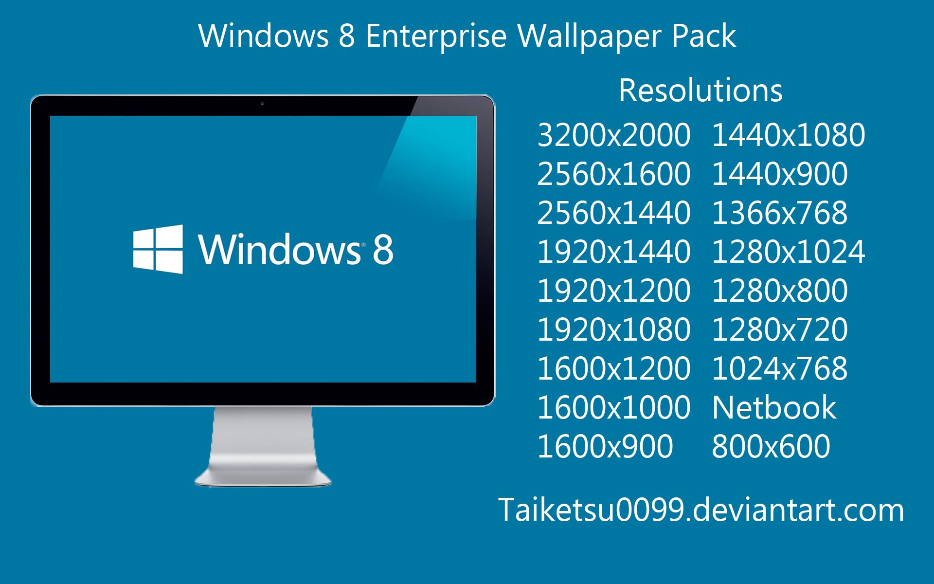 Free download Windows 8 Enterprise Wallpaper Pack by Taiketsu0099 on