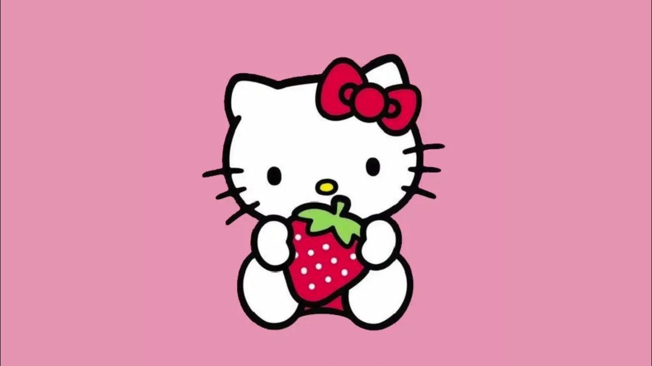  Hours of Pink Hello Kitty Background Backdrop Wallpaper
