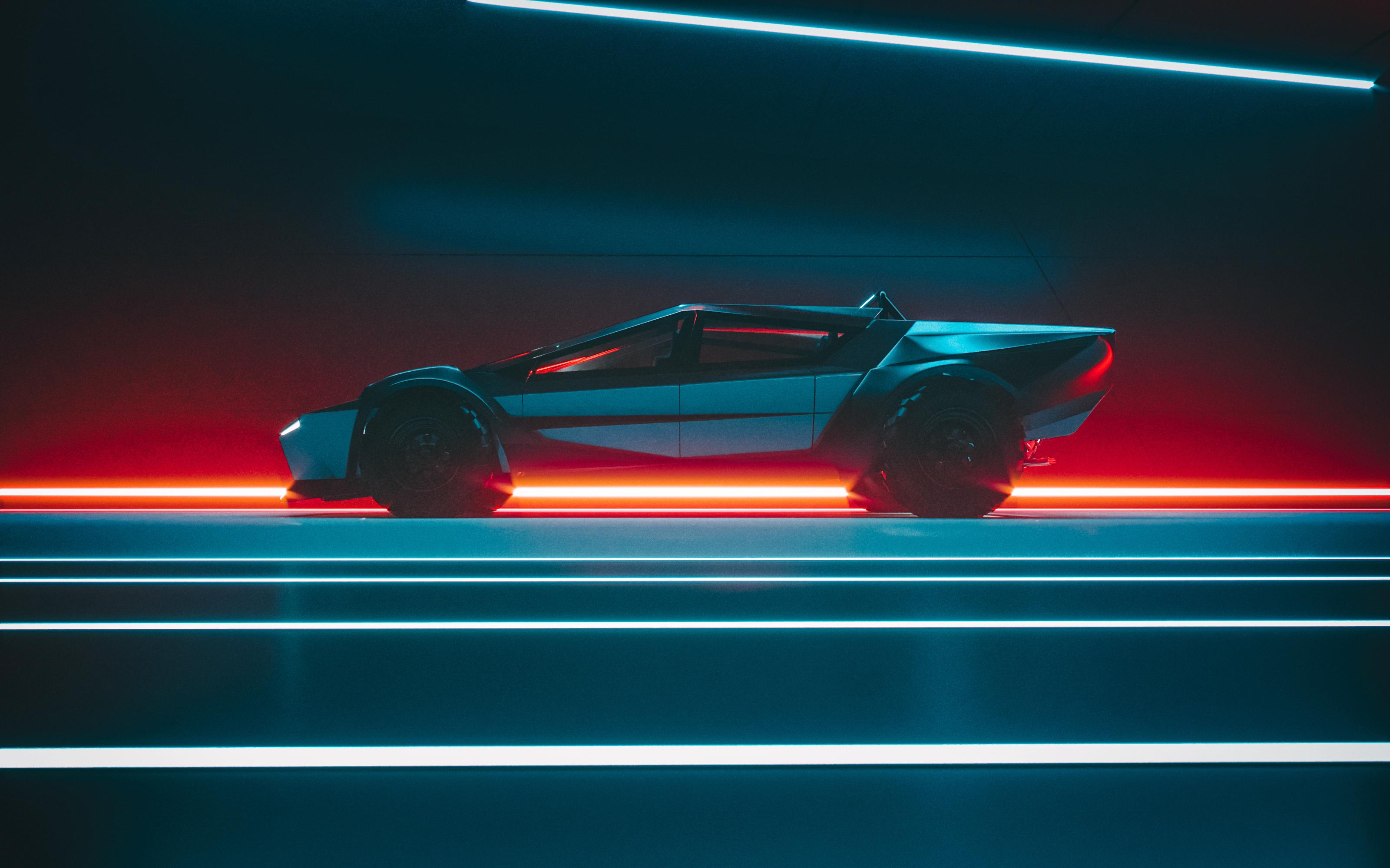 Tesla Cybertruck Side Concept 4k Wallpaper HD Cars