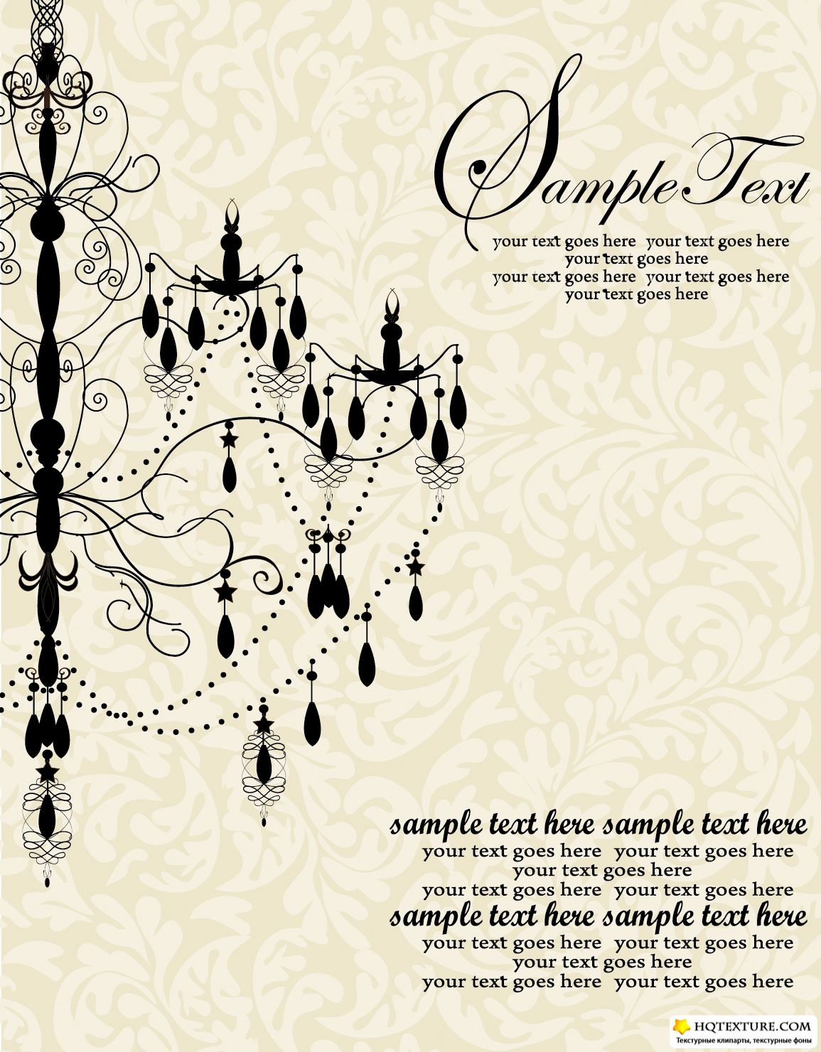 Vintage Background With Chandelier