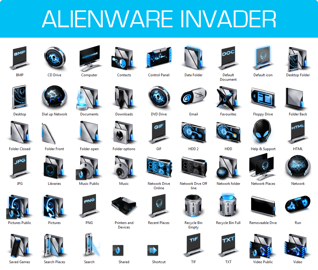 Alienware Invader Iconpack Installer For Windows By Ultimatedesktops