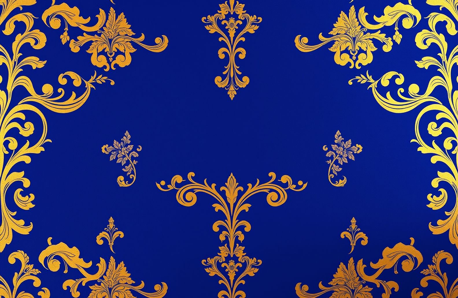 Royal Blue And Gold Wallpaper