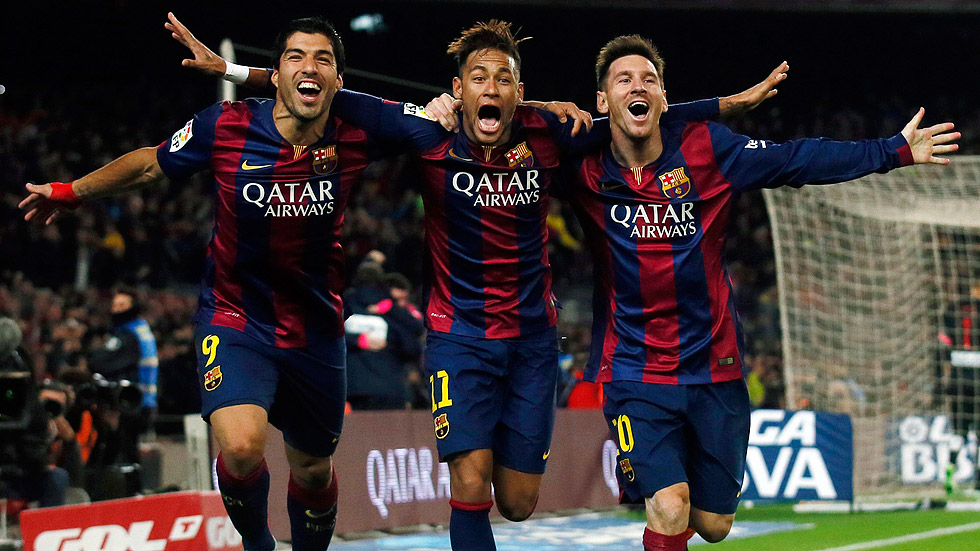 Luis Suarez Neymar Lionel Messi Fc Barcelona Rtvees