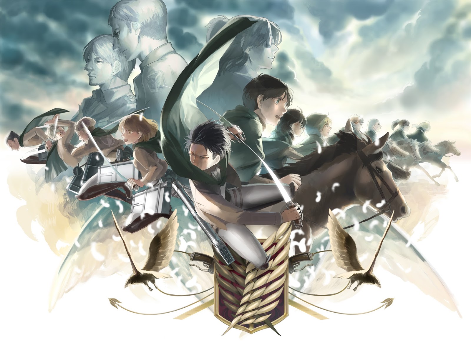 Scouting Legion Attack On Titan Shingeki No Kyojin Anime HD Background