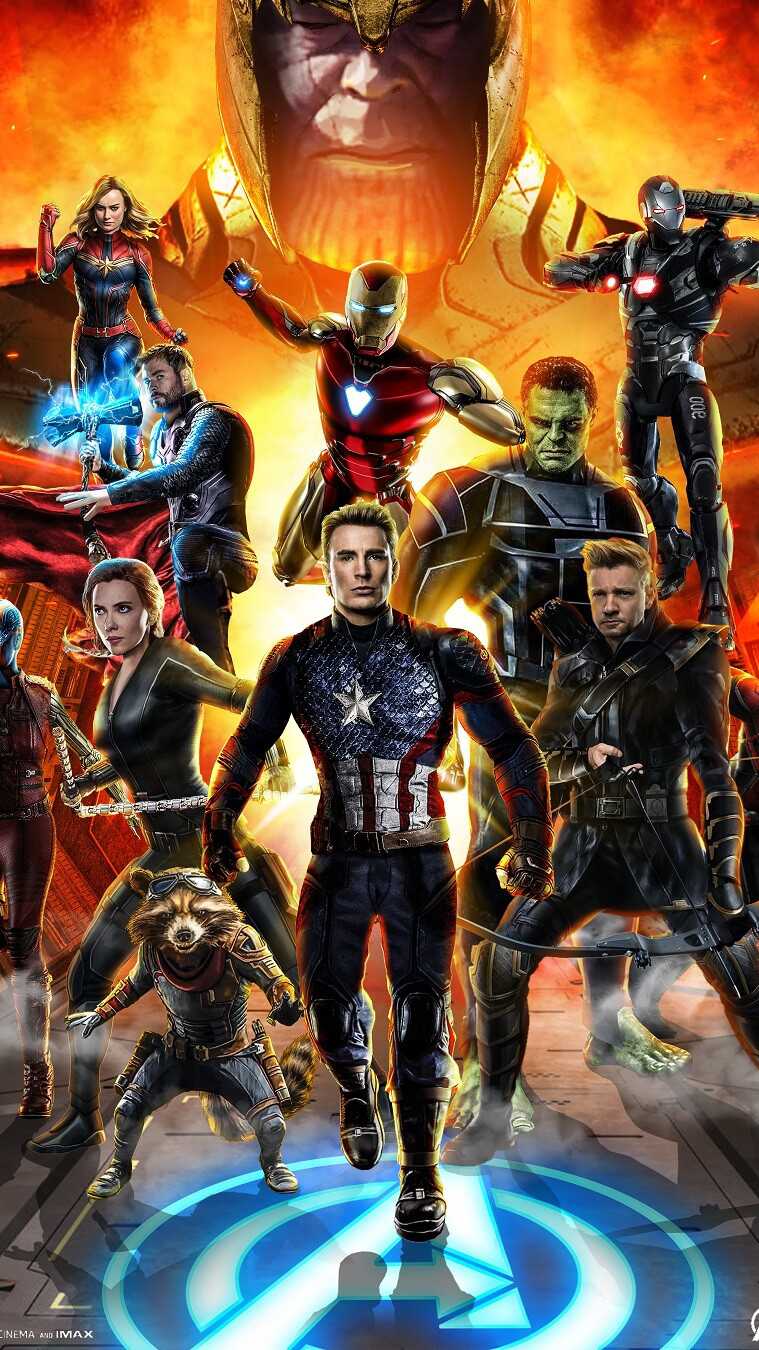 Avengers Endgame The Team iPhone Wallpaper