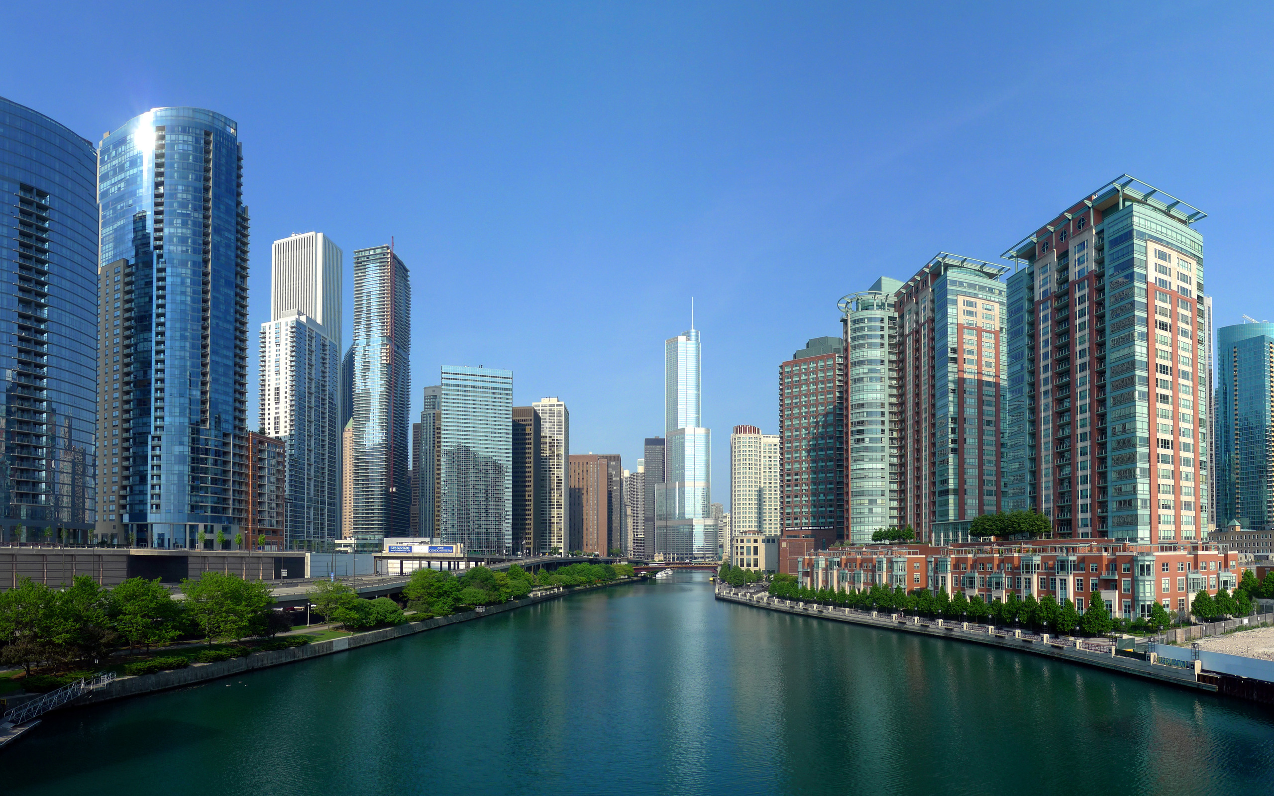 Panorama Of Chicago Wallpaper And Image Pictures