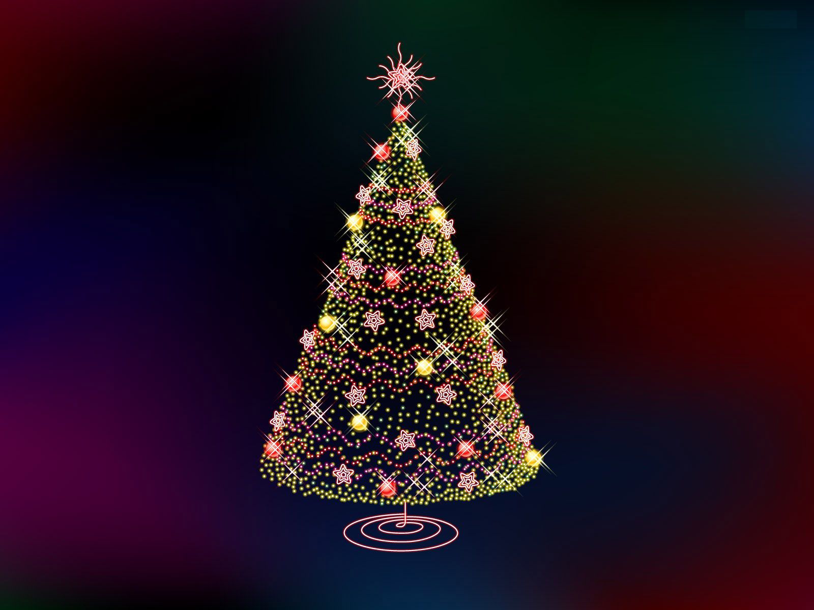 Christmas Tree Lights Papel De Parede Imagem