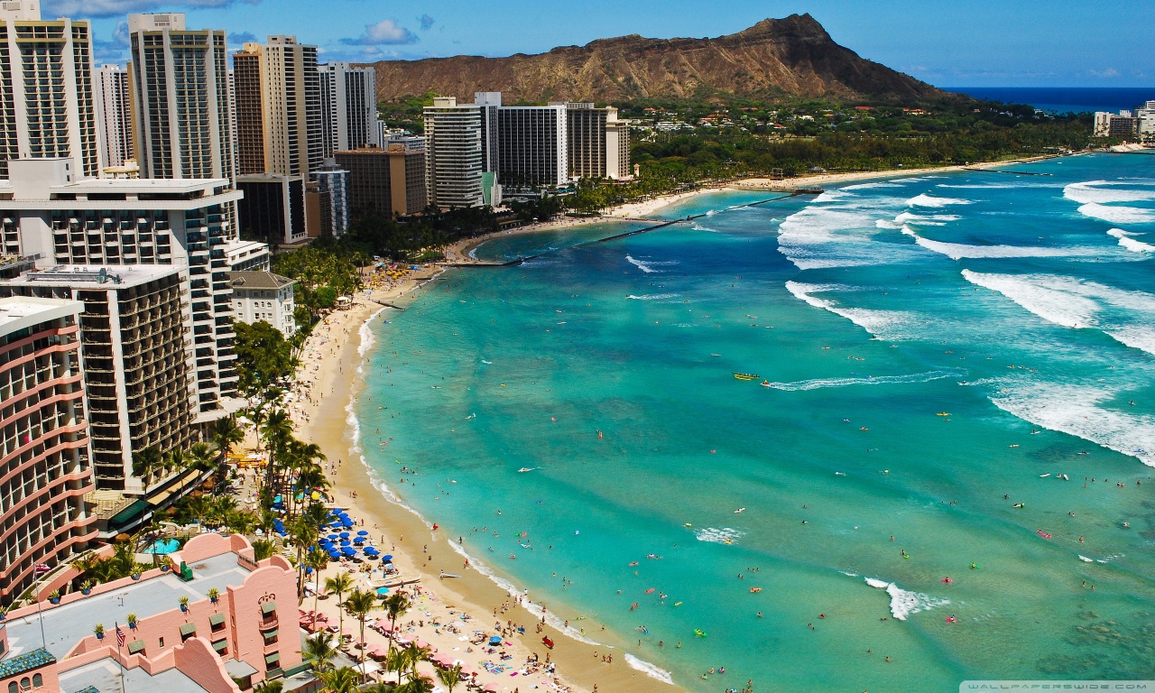 Waikiki Beach 4k HD Desktop Wallpaper For Ultra Tv Dual