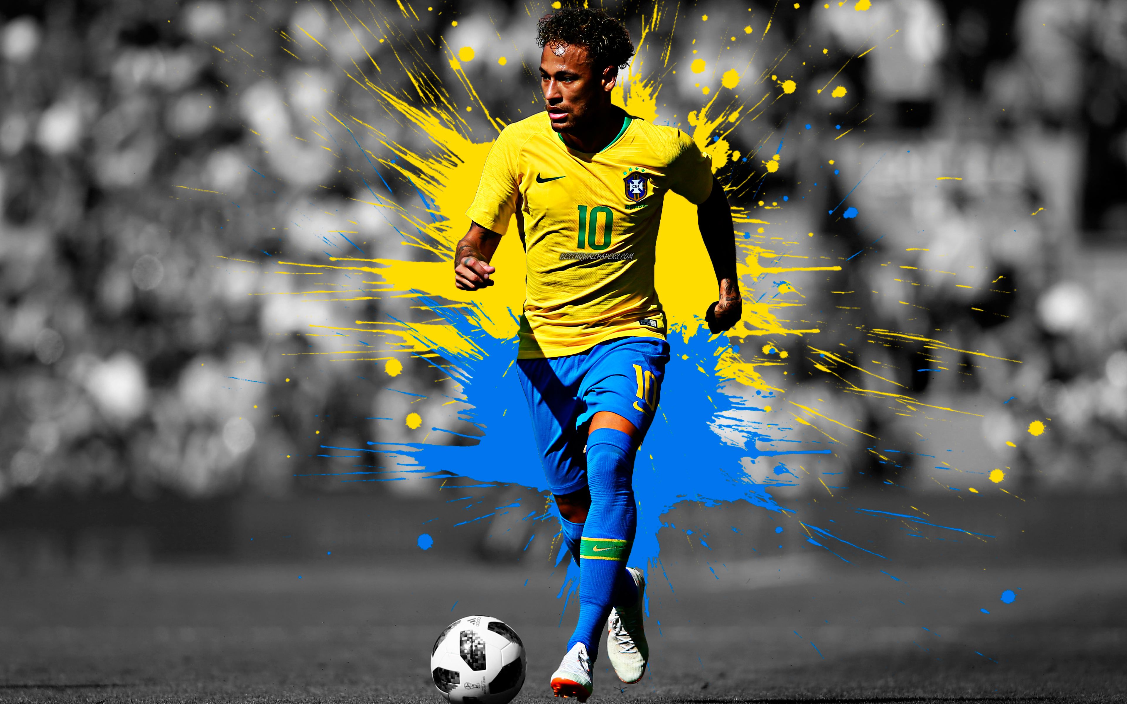 Neymar Jr Brazil 4k Ultra HD Wallpaper Background Image