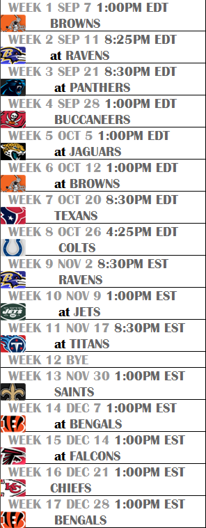 Steelers Season Schedule Steel City Blitz