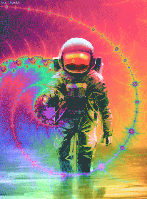 Gif Trippy Mine High Psychedelic Space Colorful Astronaut Vufus