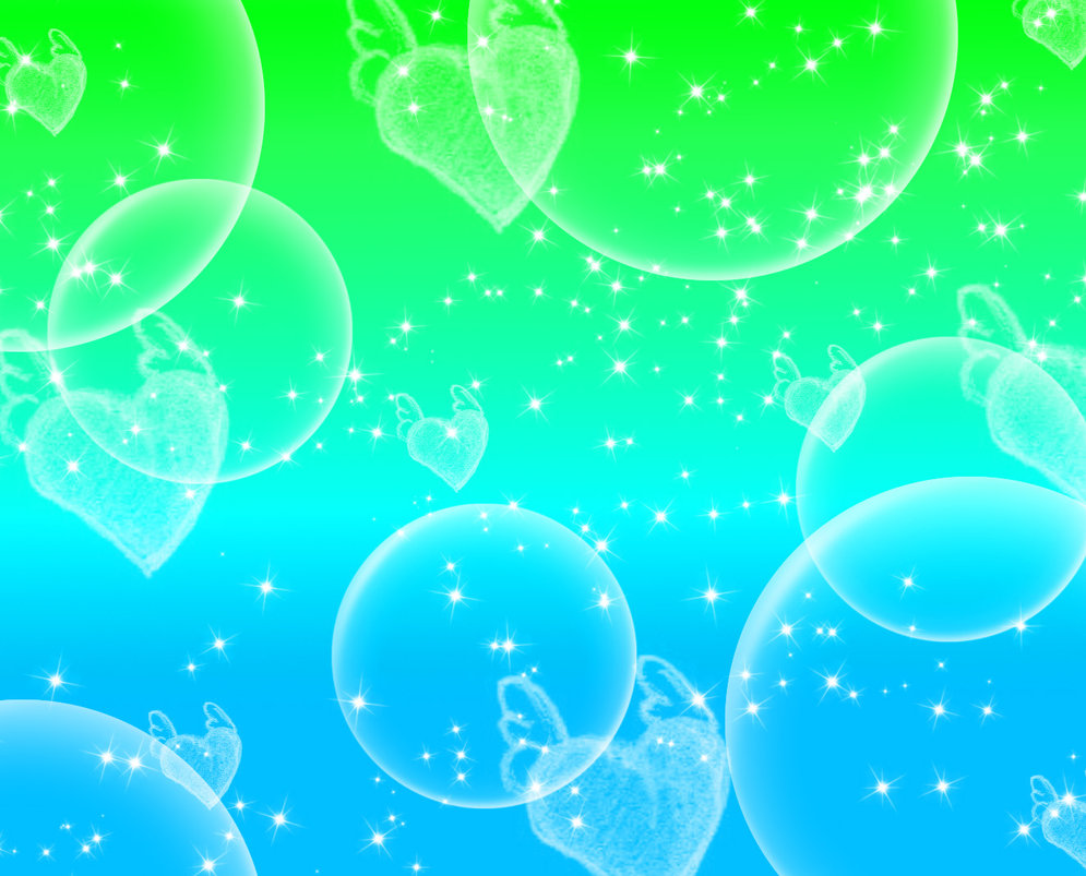 Lovely Green Blue Background by YuniNaoki on