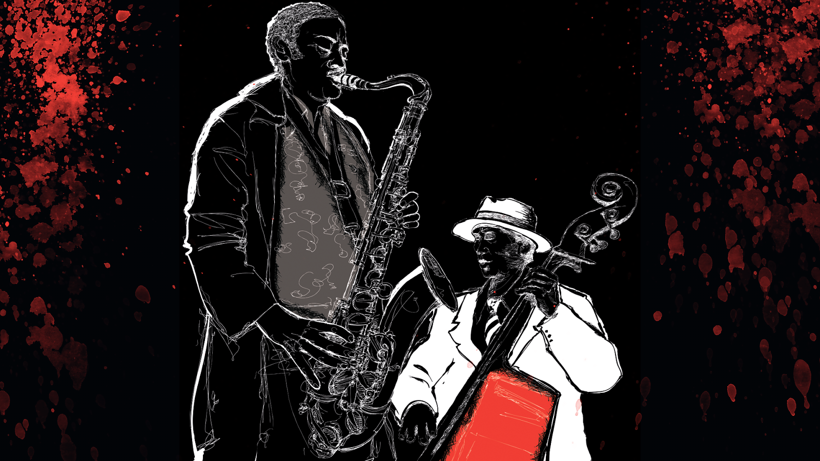 Jazz Wallpaper Bass And Sax