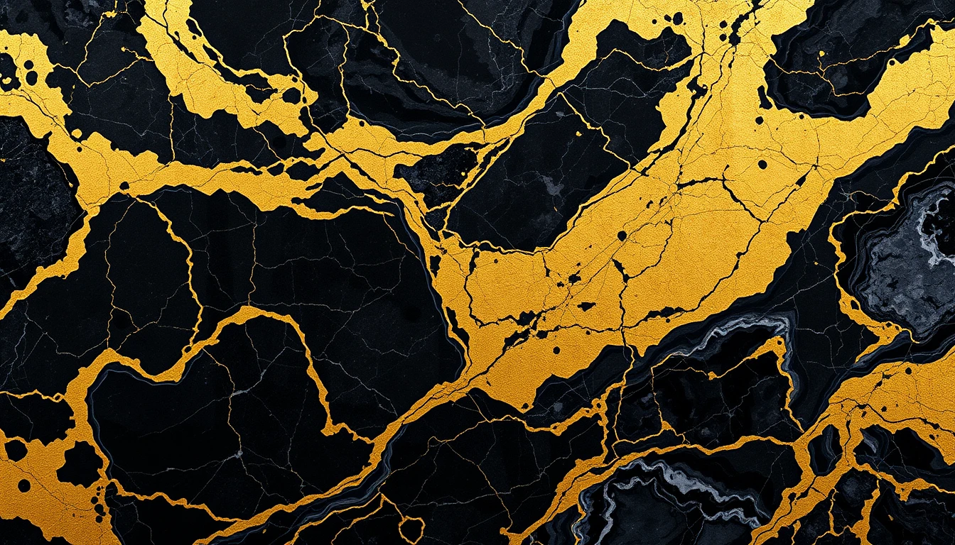 Black And Gold Marble Wallpaper