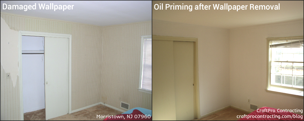 Painting Wallpaper Removal And Oil Priming To Prep Home For Sale