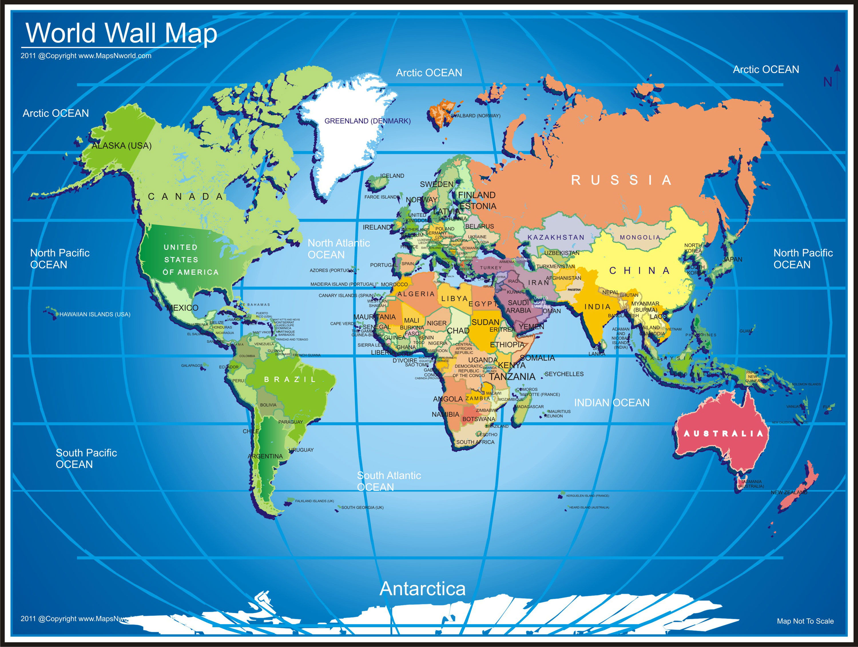 Widescreen World Map HD Wallpaper