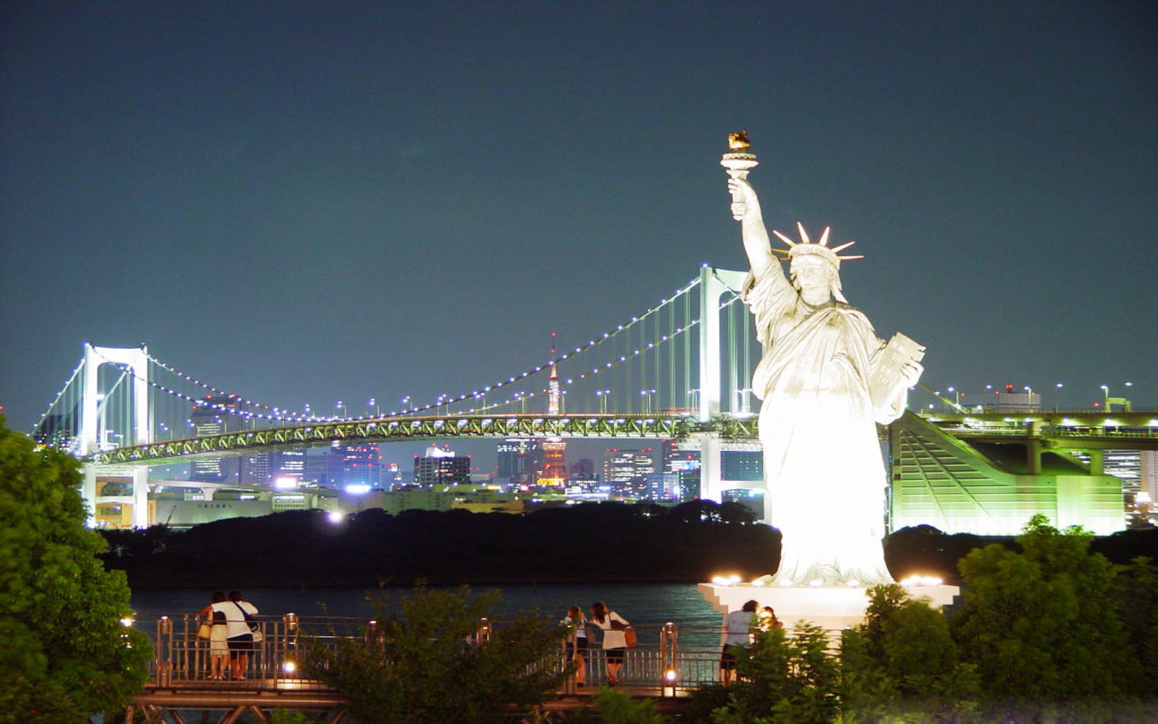 Statue Of Liberty Brooklyn Bridge Wallpaper Travel HD