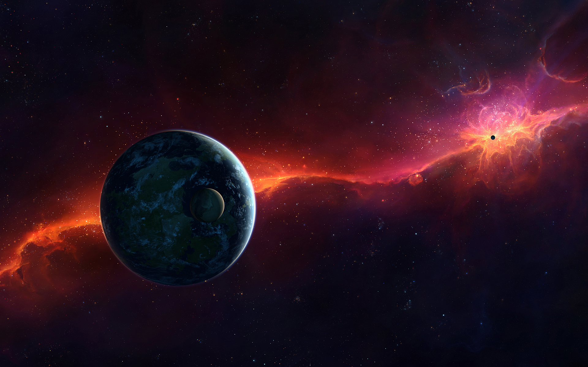 Full HD Wallpaper Space Earth Nebulae Plas Stars 4k Ultra
