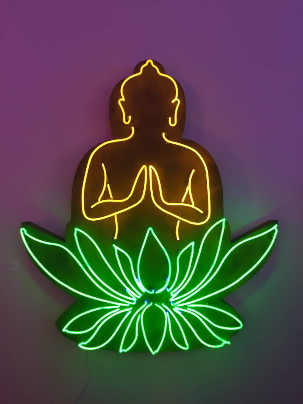 Neon Buddha Painting Art