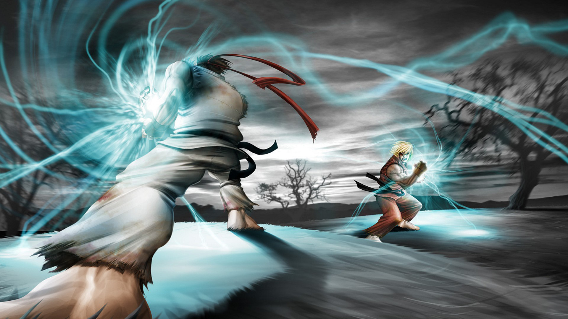 Ryu Vs Ken Masters Street Fighter Wallpaper HD