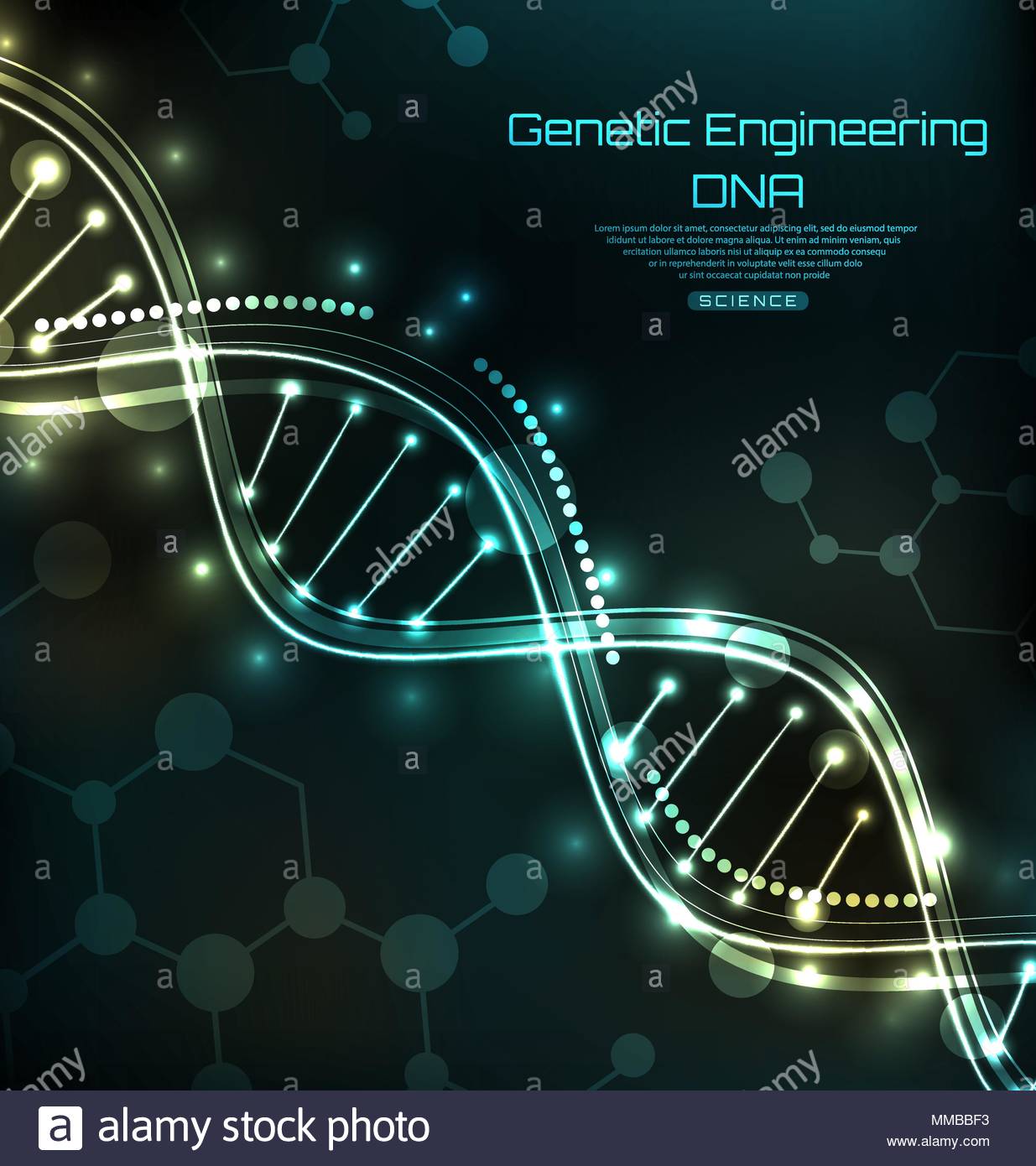 Science Template Wallpaper Or Background With A Dna Molecules