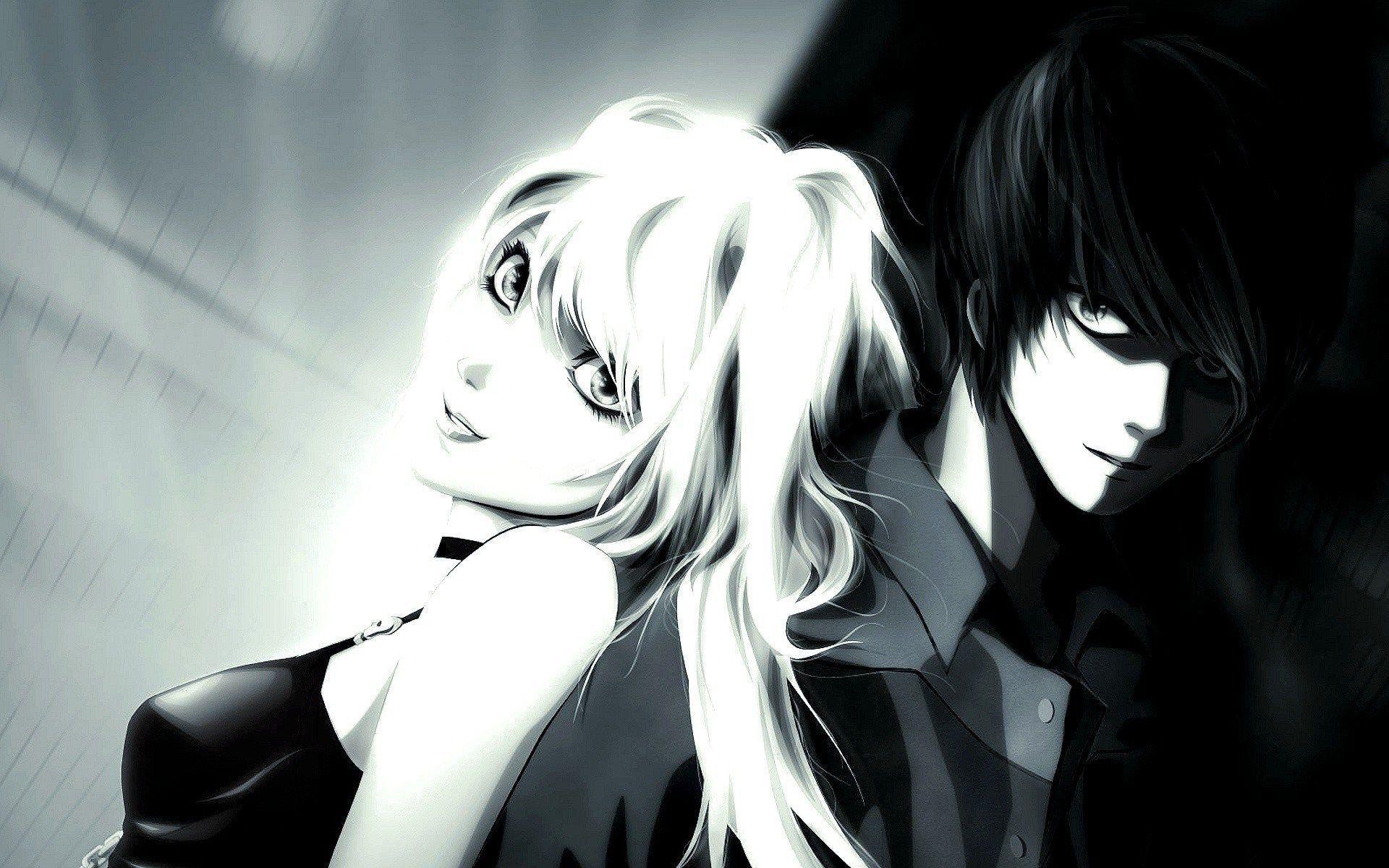 iPhone Anime Boy Black And White Wallpaper