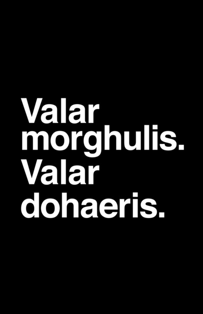 Valar Morghulis Dohaeris Art Print By Floresarts