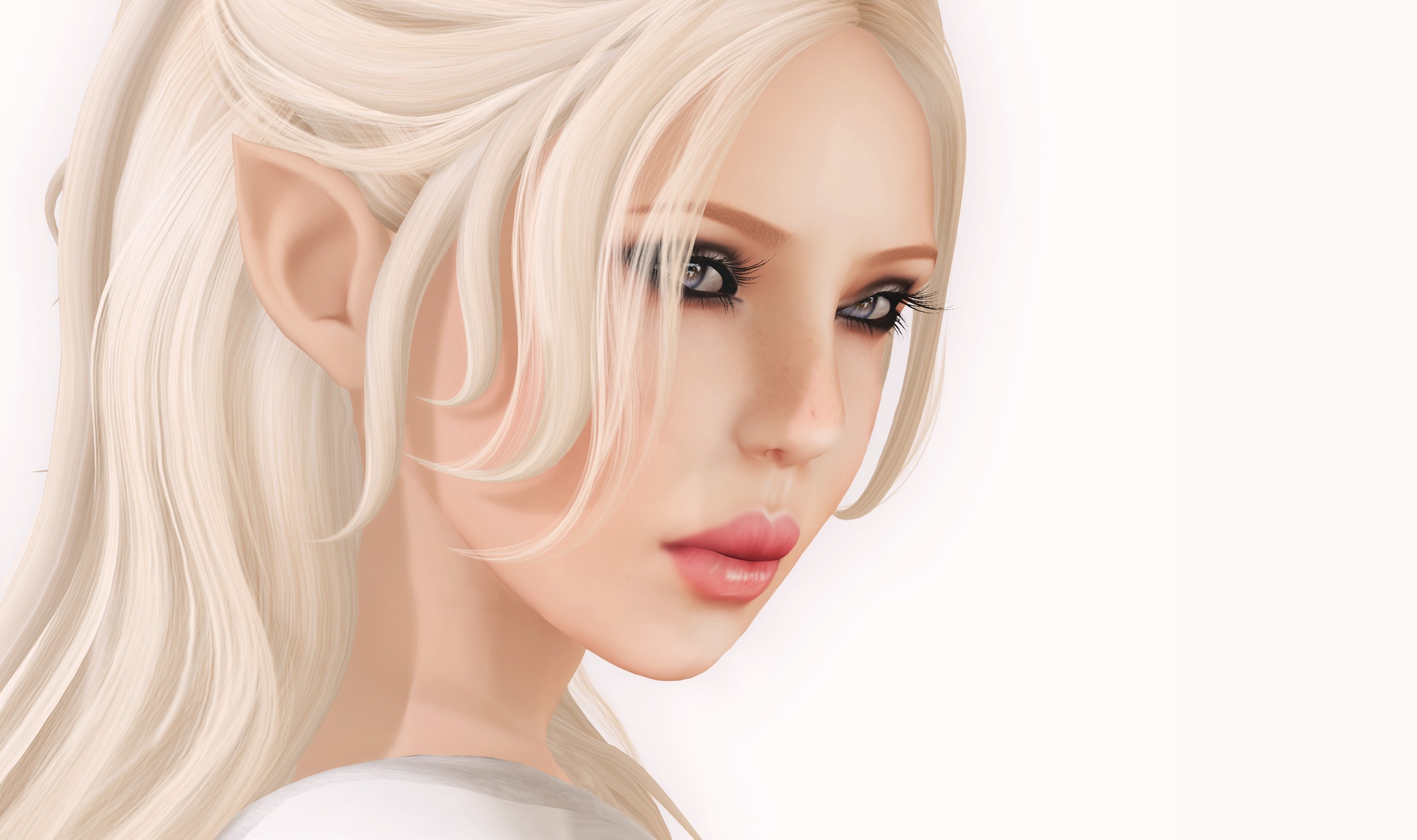 Elves Face Blonde Girl 3d Graphics Girls Fantasy Elf Wallpaper