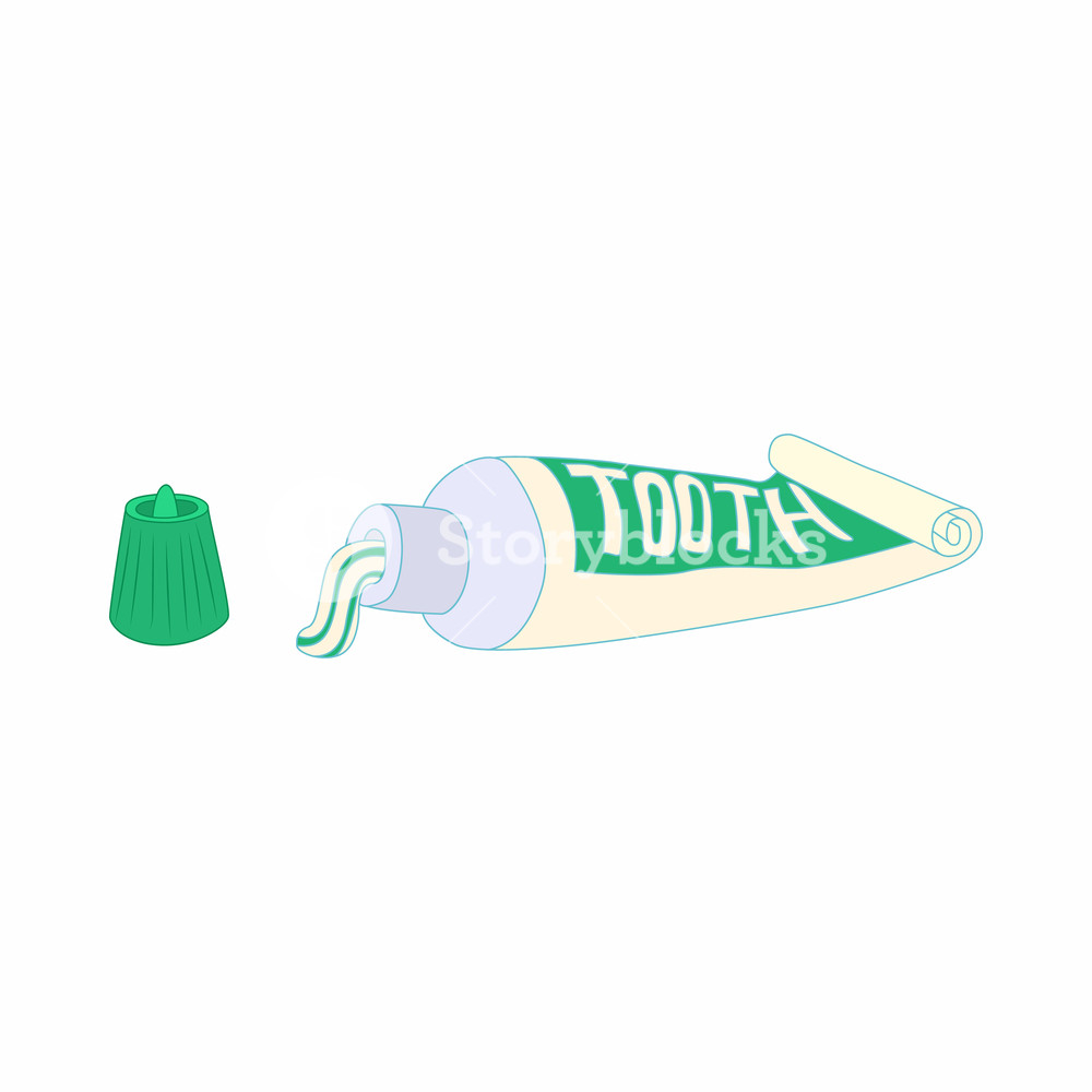 Toothpaste In A Tube Icon Cartoon Style On White Background