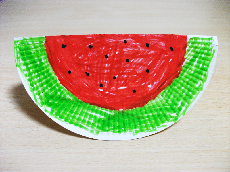 Summer Watermelon Paper Plate Craft Preschool Crafts for Kids