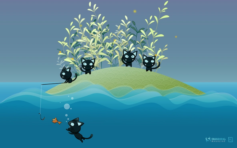 catsfishing cats fishing backgrounds 1680x1050 wallpaper Fish 800x500