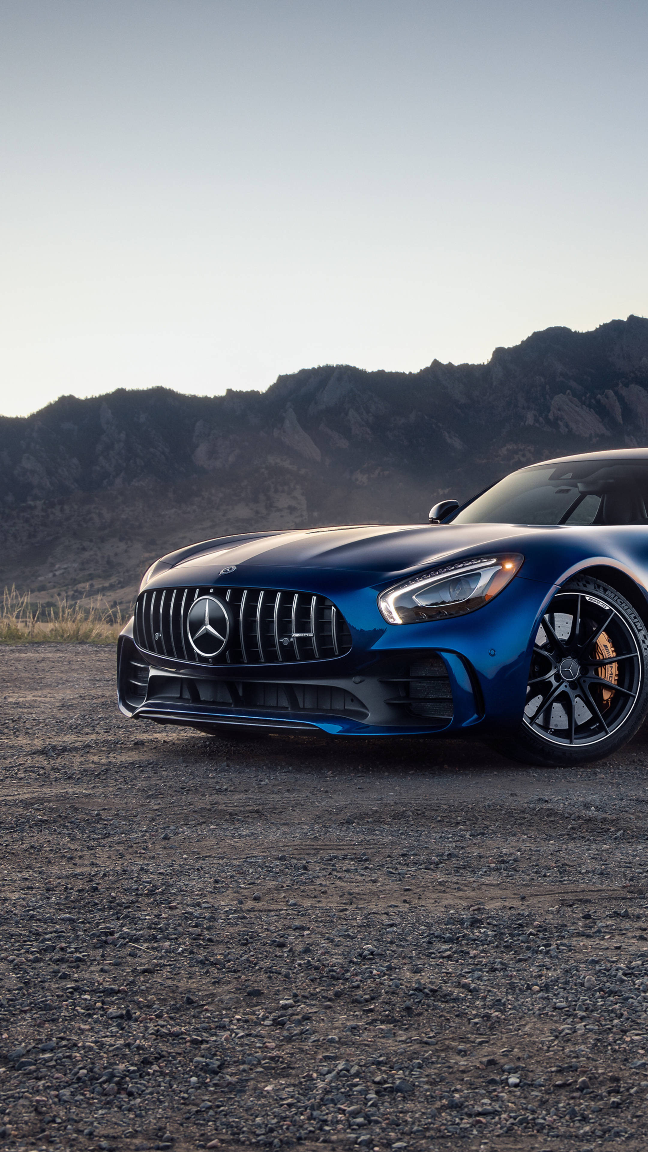 Mercedes Benz Blue Amg Front iPhone Wallpaper