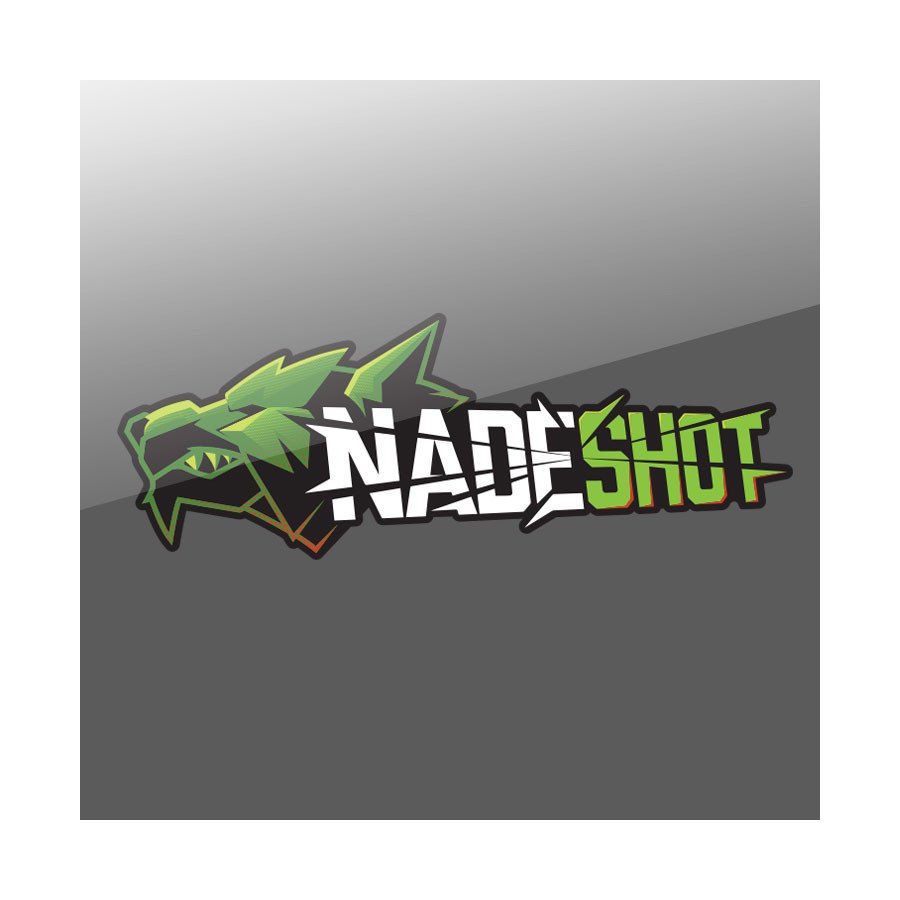Home Products NaDeSHot 7 Logo Vinyl Sticker   GrnWht on Blk