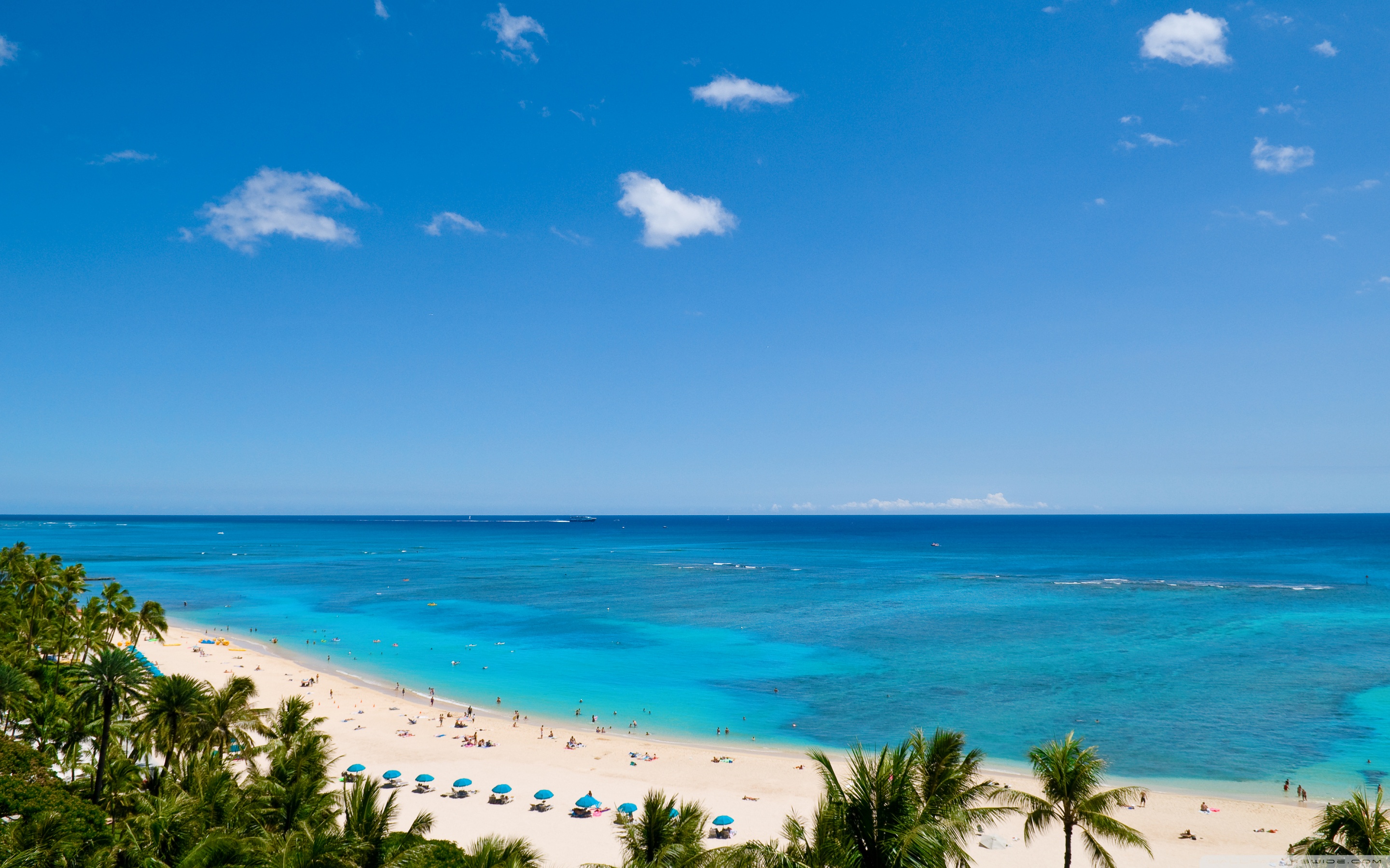 Waikiki Beach And Pacific Ocean 4k HD Desktop Wallpaper For