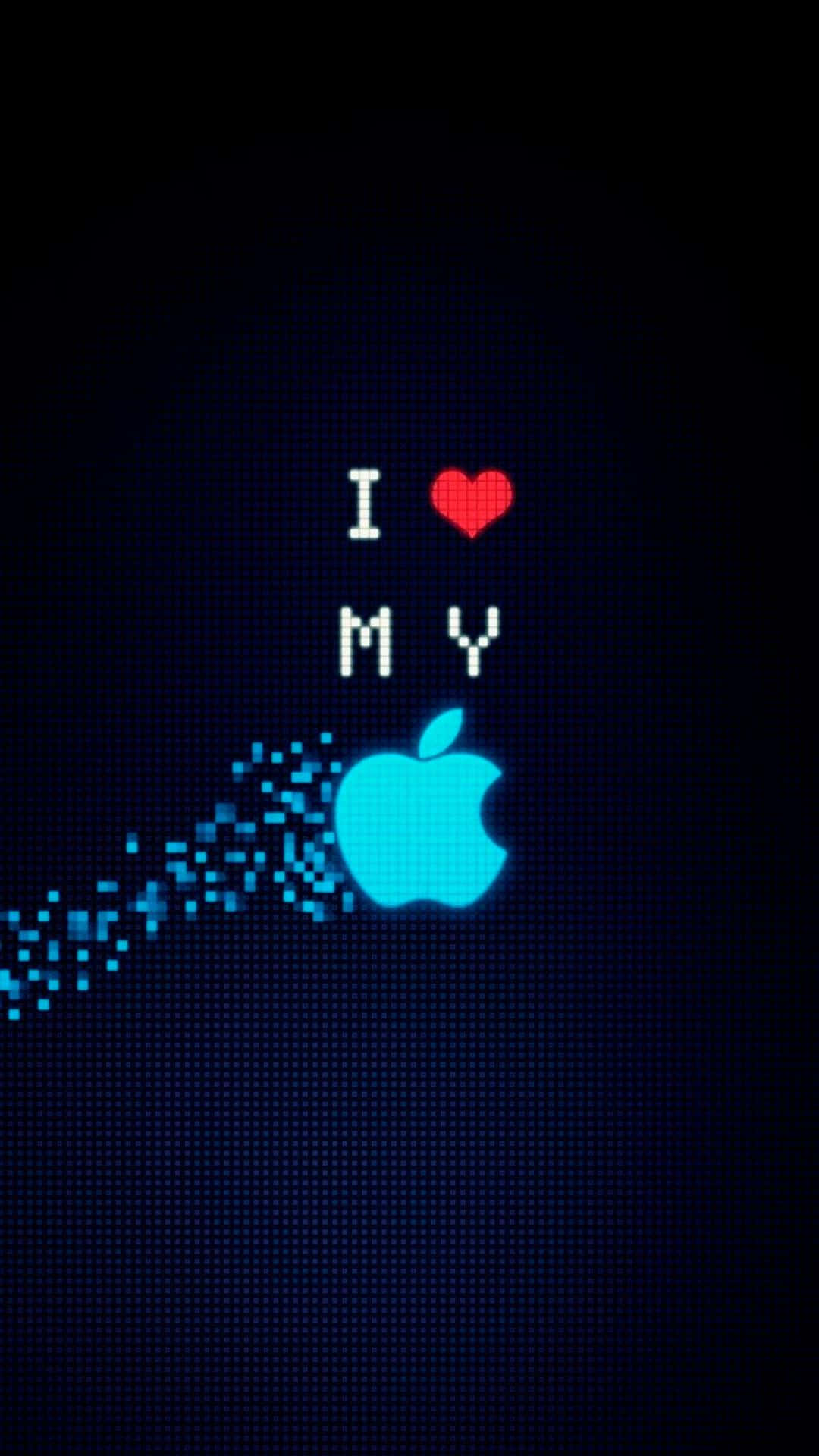 iPhone X Apple Logo Neon Wallpaper