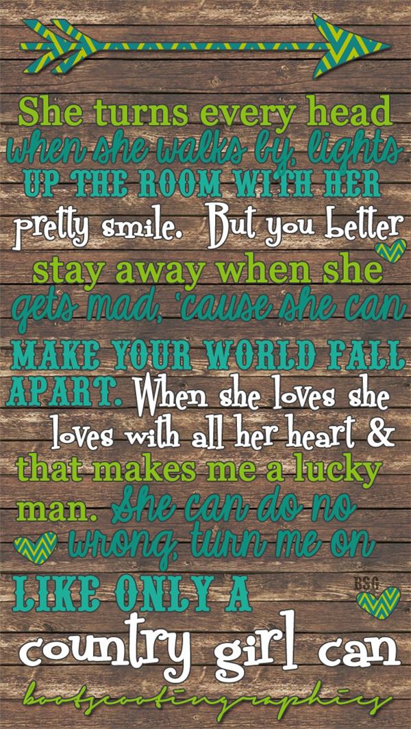 Country Quotes Wallpaper For iPhone Only A Girl
