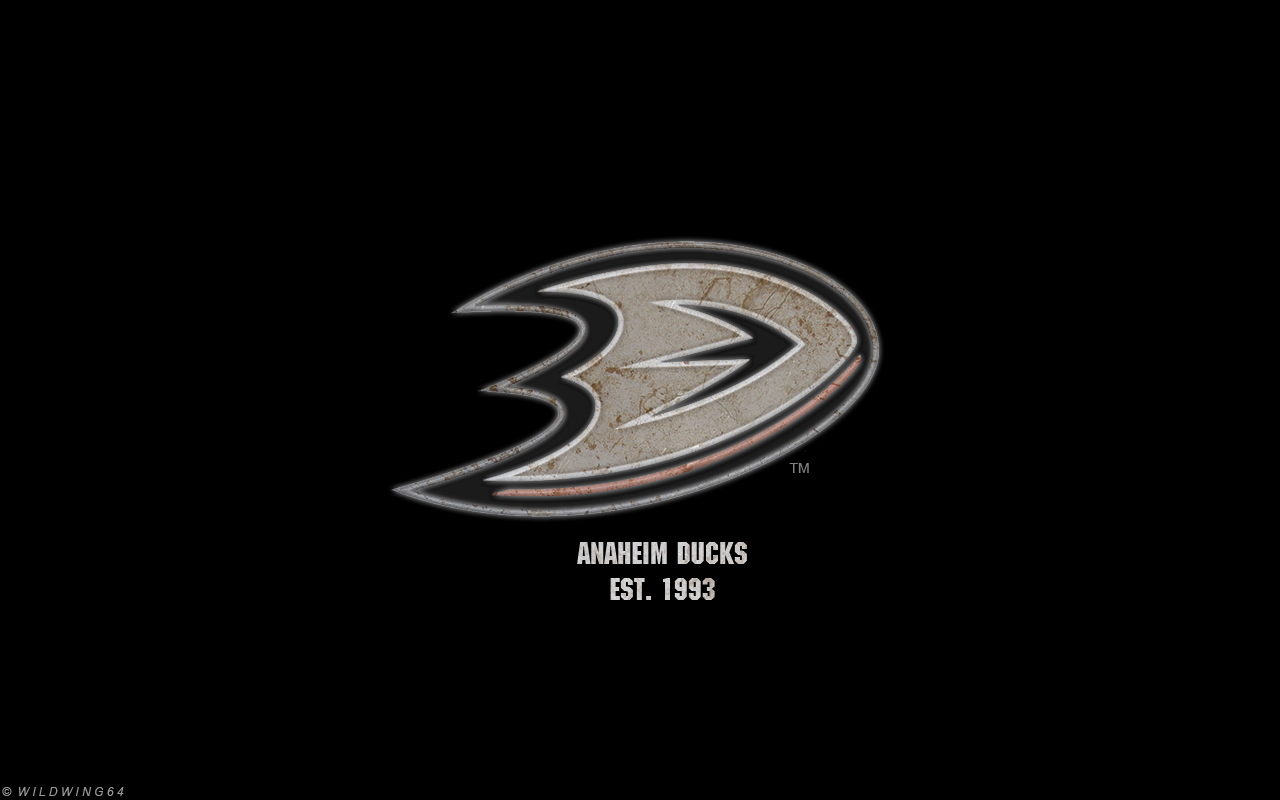 Anaheim Ducks Metallic Logo Wallpaper By Wildwing64