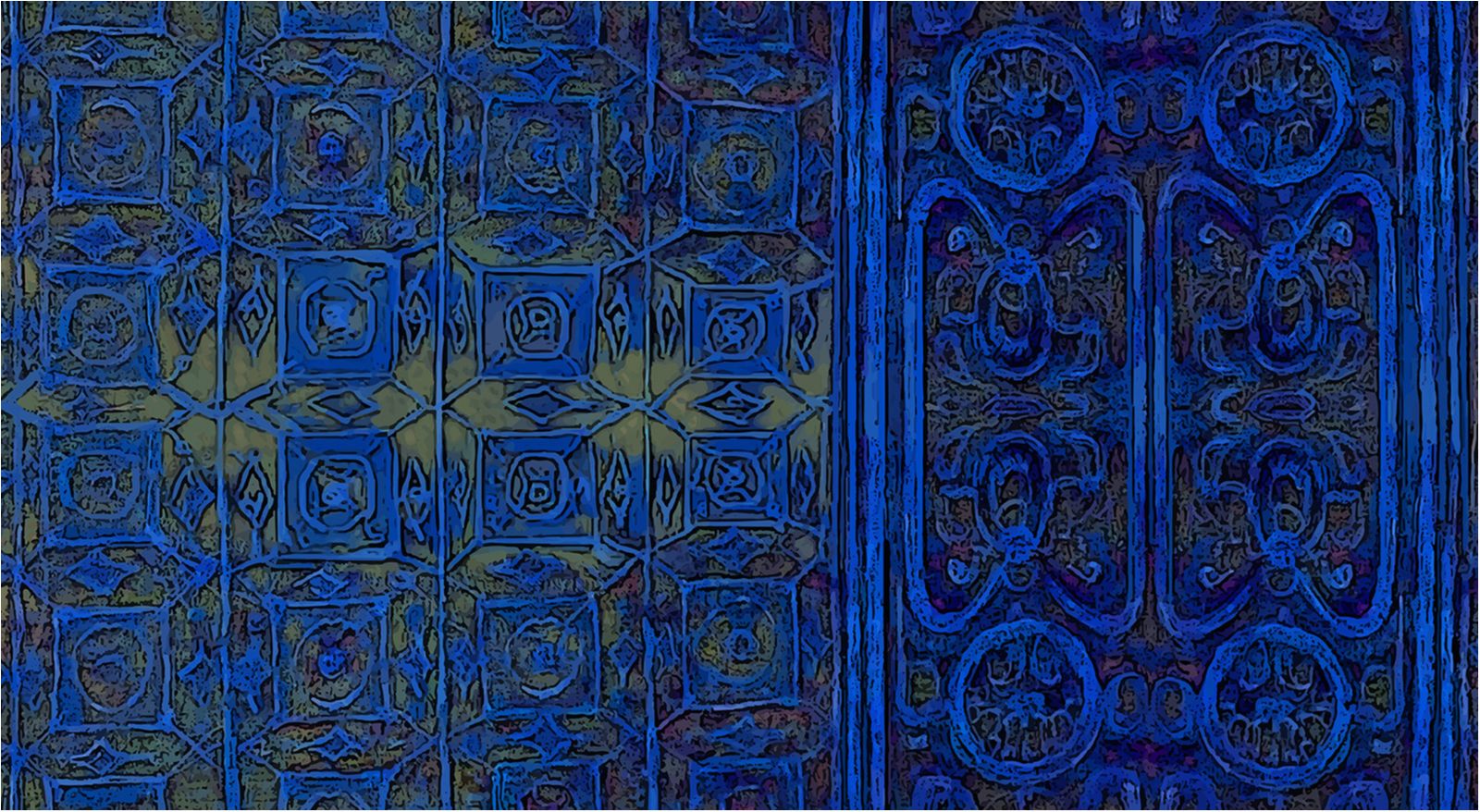 Orient Blue Contemporary Wallpaper