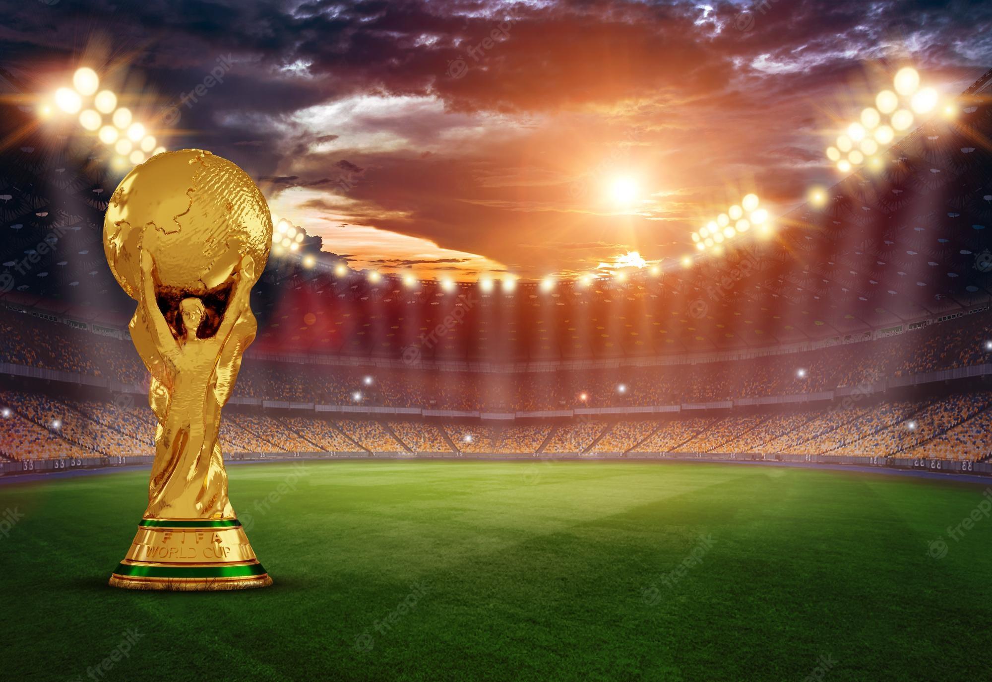 Premium Photo Qatar Fifa World Cup Logo On White Football