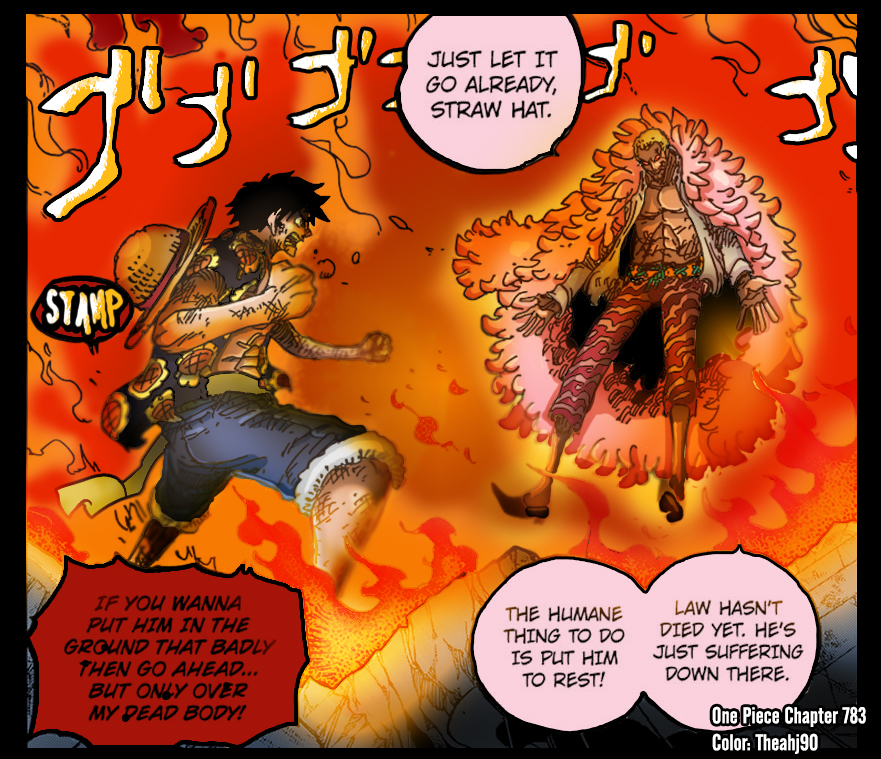 Op 783 Luffy Vs Doflamingo Resume the Fight by Theahj90 881x759